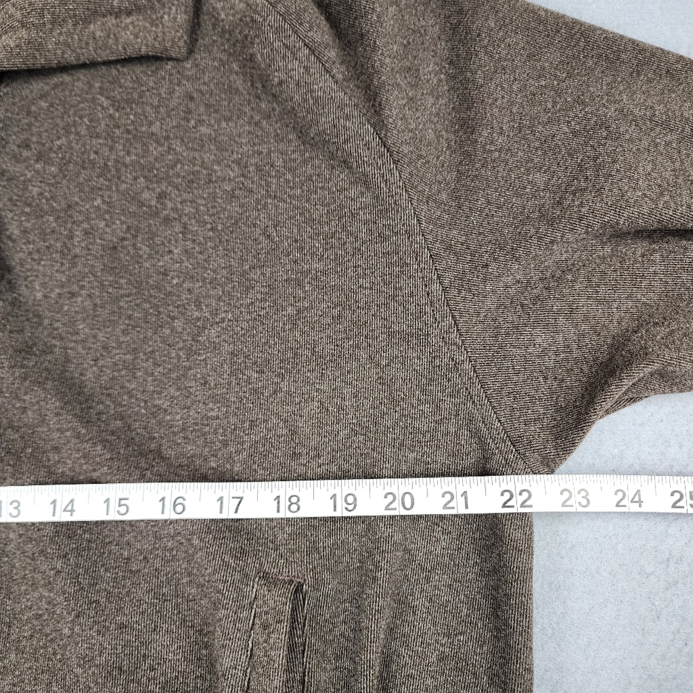 Rae Mode Cozy Brown Pullover Button-Neck Sweatshirt Normcore Athleisure Medium - Picture 7 of 8